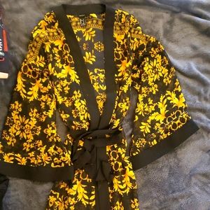 Black kimono/ robe/ cover up